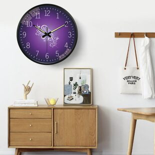 圆圈挂钟时尚 简约北欧时钟 金属钢化墙钟静音大尺寸钟表免打孔