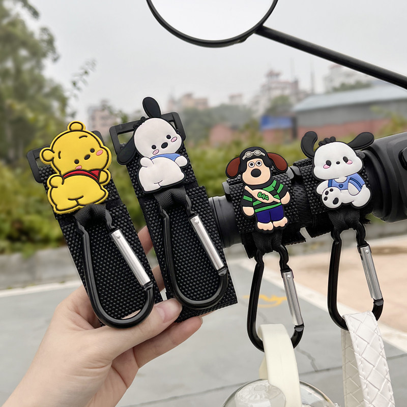 电动车前置挂物钩多功能免打x孔通用摩托自行车载头盔锁扣挂重物