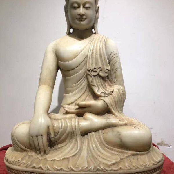 汉白玉仿古做旧释迦摩尼佛寺庙供养石雕坐佛石头佛观音菩萨像站佛