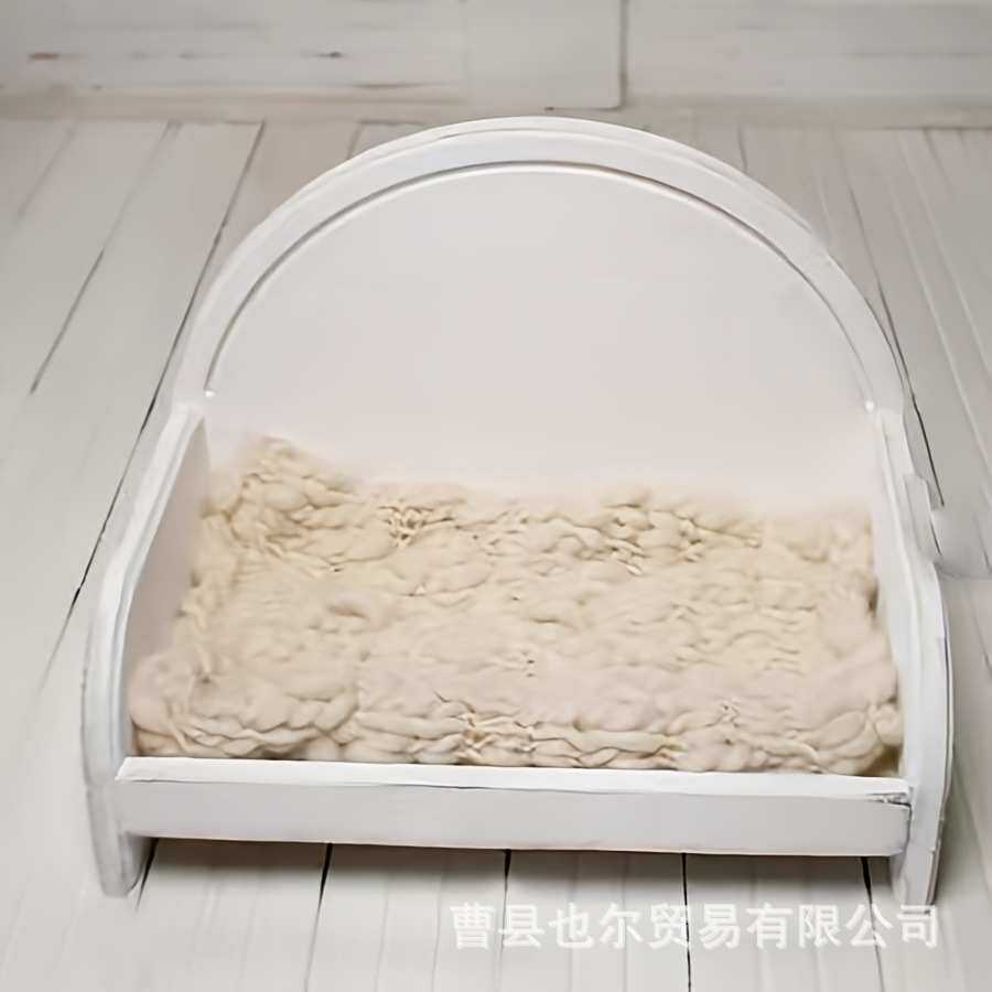 新生儿摄影道具小木床影楼婴儿拍照床满月婴儿拍照木质道具