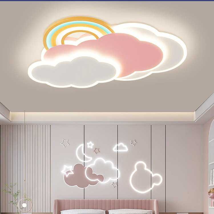 灯具云朵led卧室吸顶灯现代简约温馨浪漫创意女孩房儿童房灯