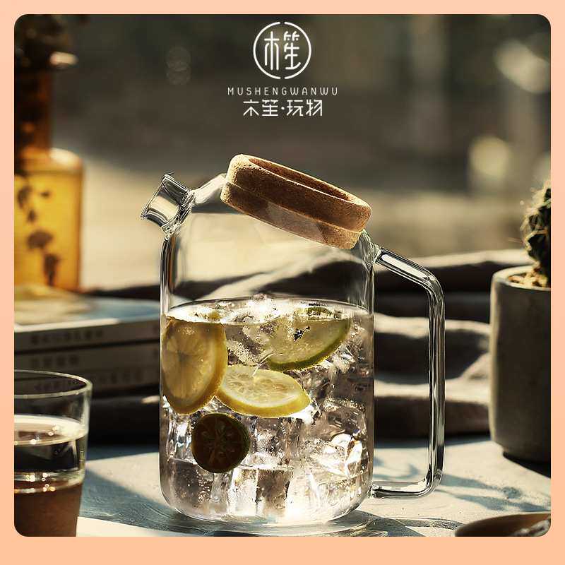?冰水壶家用耐高温玻璃水壶套装凉水壶大容量扎壶冷泡茶壶