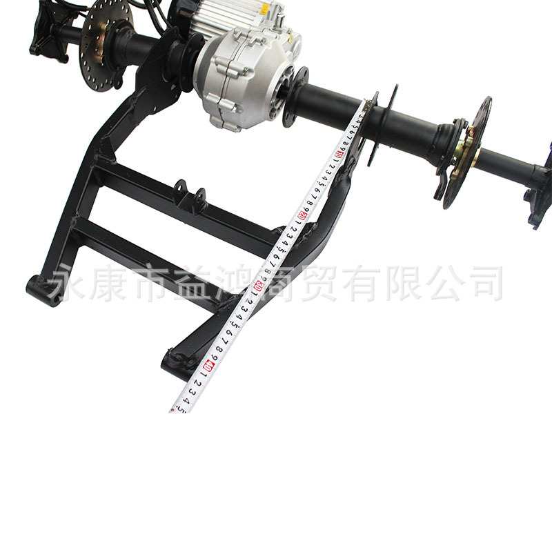 改装电动卡丁车改装配件 差速后桥48V/60V500W电机半轴后叉碟刹车