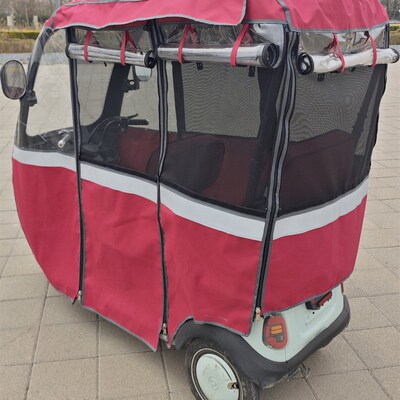电动车雨棚休g闲电动三轮车雨帘篷车防雨防尘雨棚伞衣遮阳遮雨车