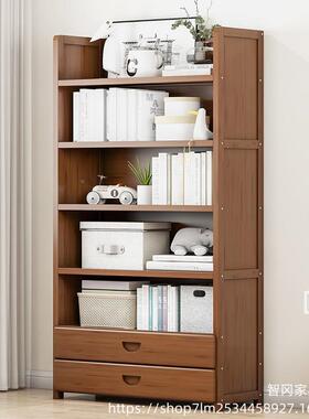 书架置物架落地多层简易桌收上VGJ纳架柜实木厅小书桌面客学生省