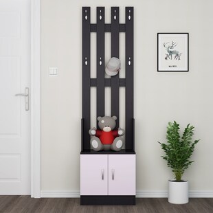 鞋柜衣帽架一体入户门鞋柜进门挂衣架落地客厅家S用入户鞋帽一体