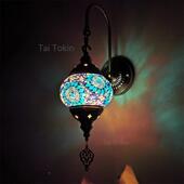 欧式 复古啡浪漫壁灯纯手工琉璃381廊电视墙装 走过道咖馆酒吧饰壁