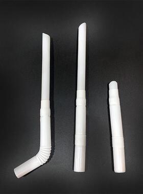 白色节双节单段波纹吸管管一MXJ次性加长双伸缩奶茶料塑吸厂家