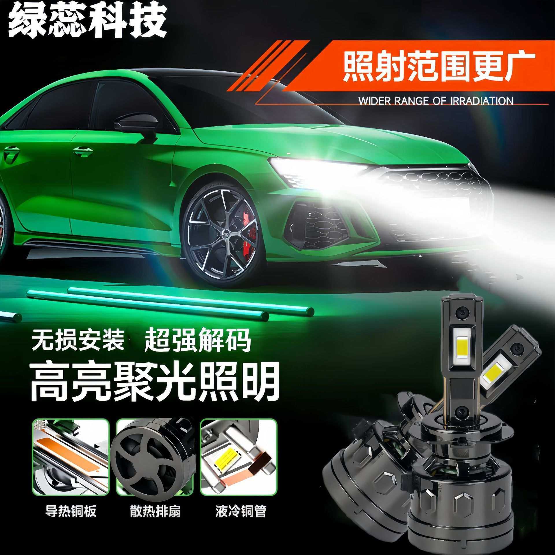 跨境热销双铜管led车灯改装超亮65W大功率汽车led大灯,3C数码配件,USB灯,淘宝优惠券,粉丝福利购,淘宝优惠卷