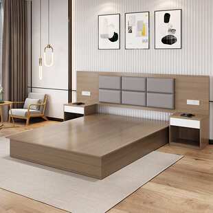 酒店家具标间全套宾馆专用床家具公寓民宿客房床出租房床箱宾馆床