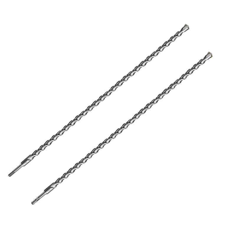 加长冲击钻头超长方柄四坑一米长穿墙钻圆柄两坑两槽电锤冲击钻