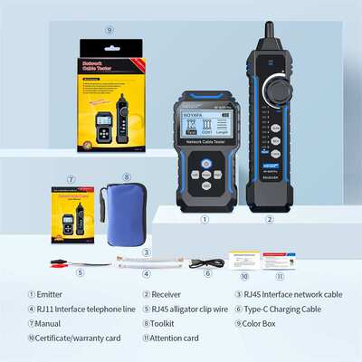 NOYAFA NF-8209pro 英文版 寻线仪测线器POENetwork Cable Tester