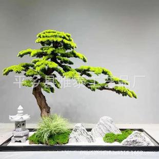 仿真松树迎松新中式装饰楼客梯下摆件罗室内汉4806松假景观绿植造