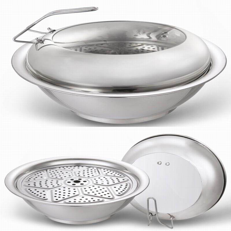 商50338用海火鲜蒸汽锅电蒸可锅上蒸煮粥蒸鸡汽锅不锈钢蒸锅内胆