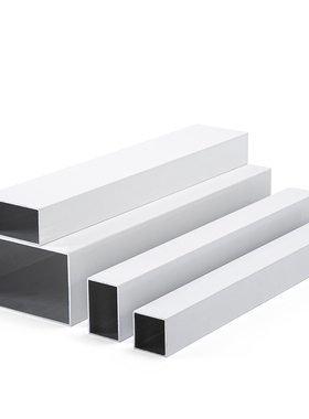 纯白色烤漆铝方管扁管铝方通吊顶隔断格栅屏风凉亭铝Y合金方管型