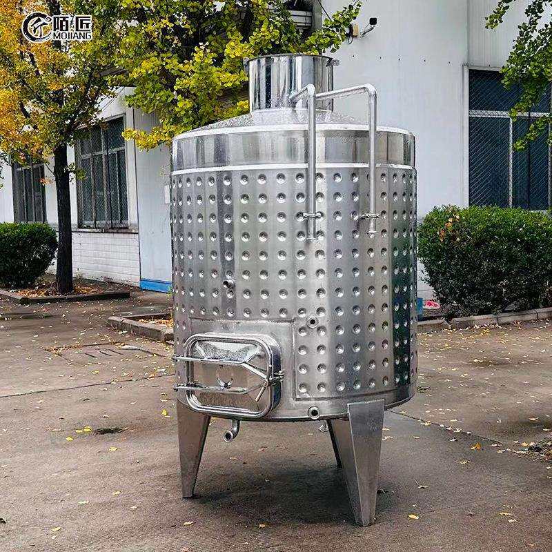 304不锈钢发酵罐1吨白钢自酿酒设备粮食储酒容器