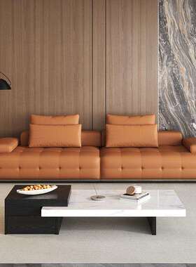 大户型沙发客厅ce设计师la劳伦斯轻奢键意式极简w钢琴组合ren