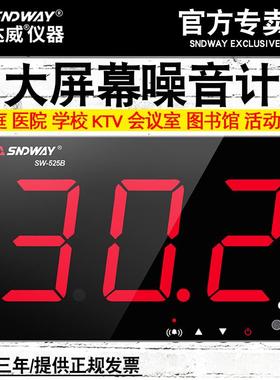 壁挂式分贝仪噪音计 测量噪音仪噪声音量测试SW-525A/525B