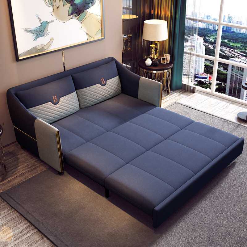 轻奢布艺沙发床北欧时尚简约小户型客厅 三人沙发可拆洗 厂家直供