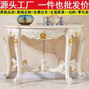 欧式玄关白色桌客厅美式条几柜玄关台描金靠墙边桌走廊柜沙发后桌