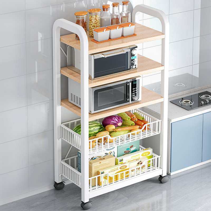 厨房菜篮子置物架家用落地多层果蔬菜收纳多功能微波炉烤箱调料架,3C数码配件,USB灯,淘宝优惠券,粉丝福利购,淘宝优惠卷