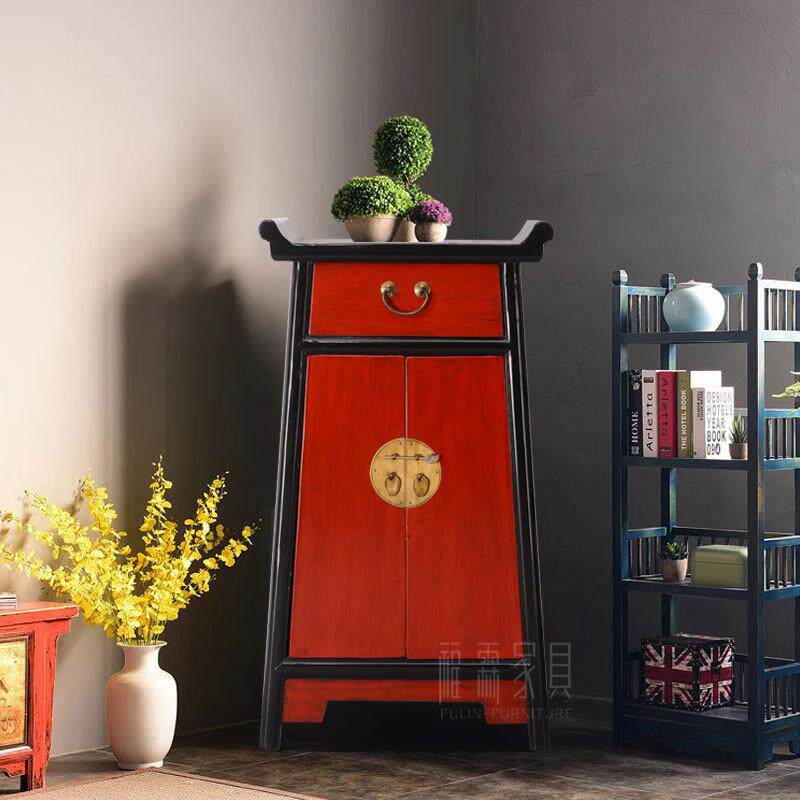 中式榆木玄关翘头柜古实木做旧翘头玄关柜供桌门厅柜装饰柜边柜