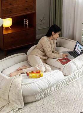 懒人小沙可躺可睡榻榻米折叠阳发台OUK卧人室沙发类狗窝毛