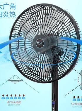 金正控电风扇家风用33555大遥风力落地扇卧室办公室头送摇扇静音