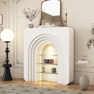 271北欧柜法玄关壁炉装饰背景墙边柜户玄入关走廊陈式列置物架展