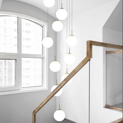 转现代简约66655楼梯灯北个厅性欧餐客厅别墅旋复式楼公寓楼梯间