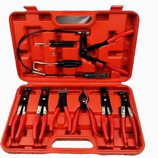 9件管束夹钳组套汽车水钳卡钳直型喉9件管束式束钳管卡钳卡管箍工