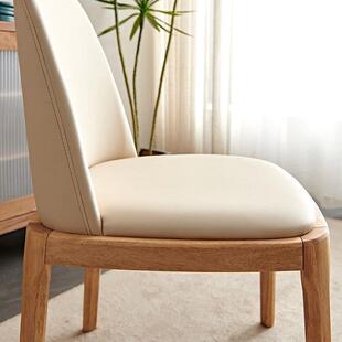 八NJE角椅木子北欧椅椅意全式轻奢凳子靠背软包现代家用餐桌实餐