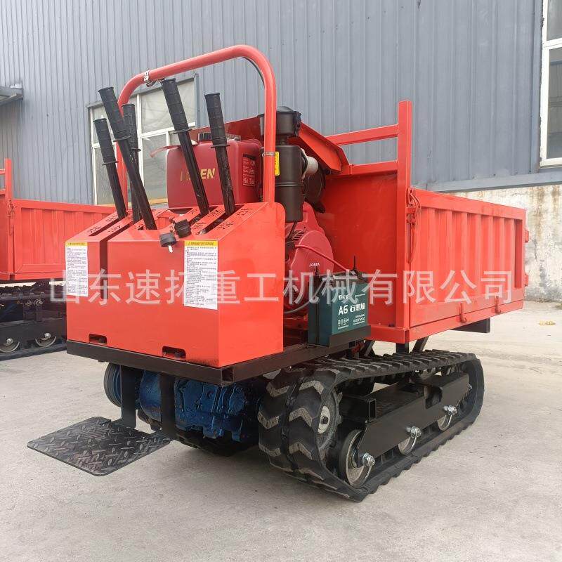 跨境出口品质小型履带运输车山地果园搬运爬山虎履带车自卸运输车