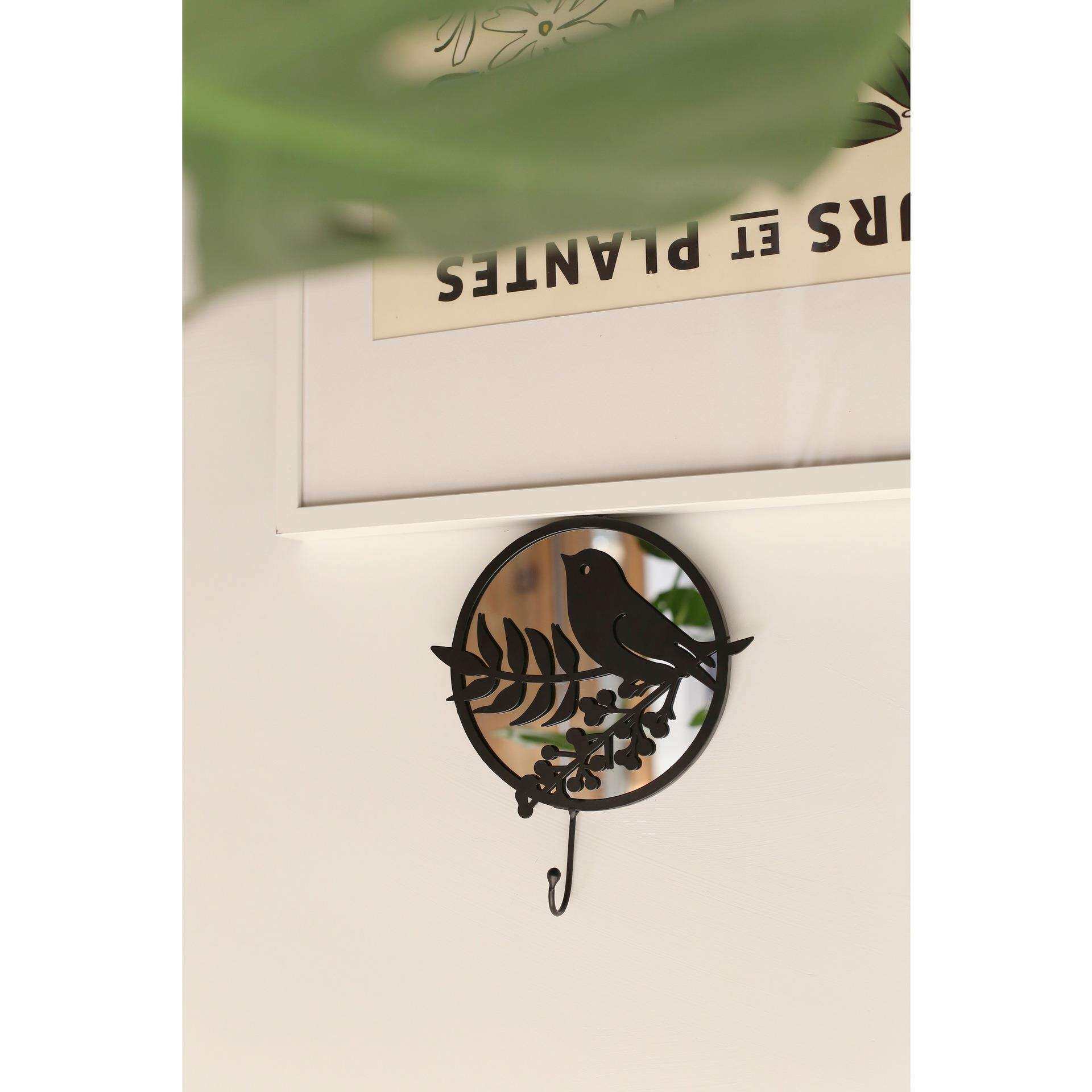 嘻物所 墙面挂钩装饰铁艺客厅卧室动物小鸟可爱玄关简约现代挂件