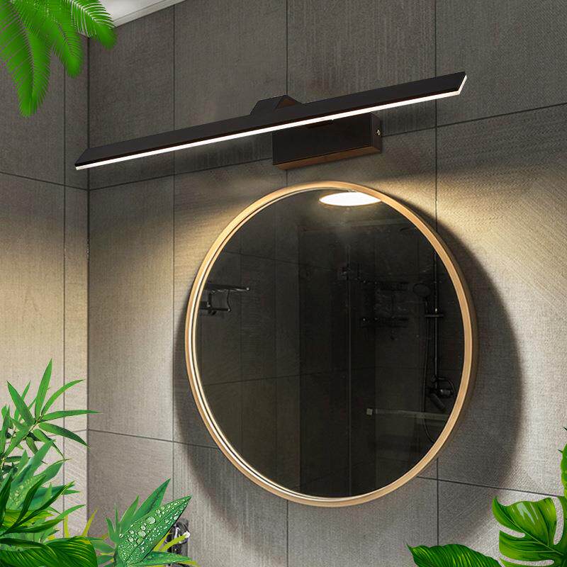 黑色LED镜前灯后现代简约无阴影浴室卫生间镜柜化妆灯壁灯厂家