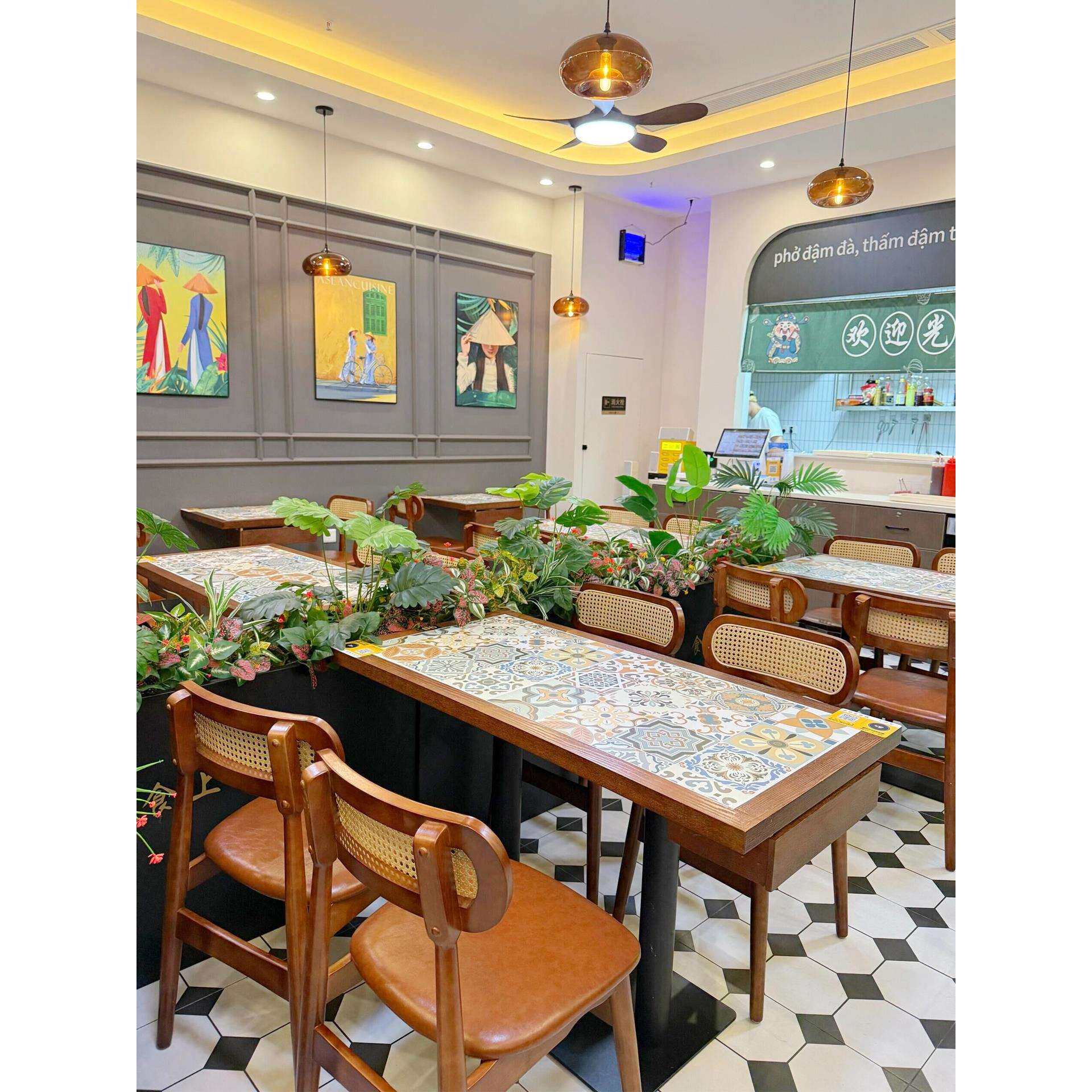 咖啡厅实木桌椅组合美式复古网红酒吧奶茶甜品店西餐厅商用餐饮桌
