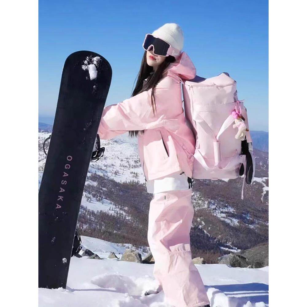 Y1L加绒加厚滑雪服套装女秋冬季外穿雪地两件套东北抗寒零下40度