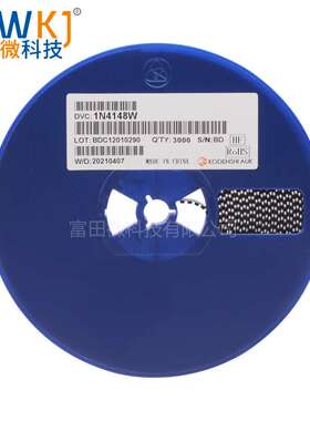 AUK原装 丝印:T4 贴片二极管1N4148WS 1N4148W