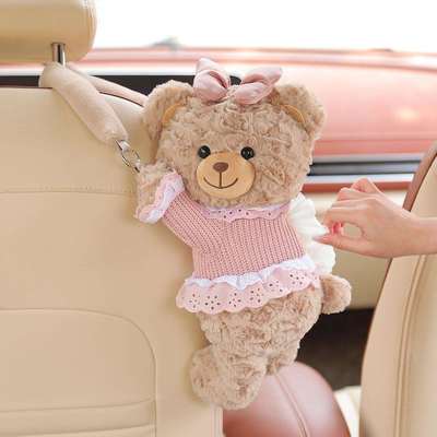 车载纸巾盒可爱汽车抽纸盒挂式感车上用纸巾挂袋车内实用好物