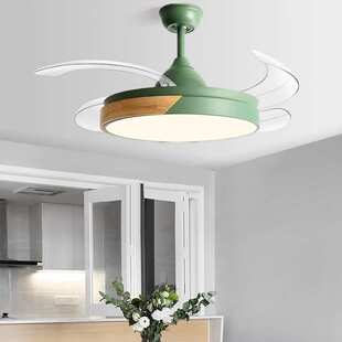 2026新款吊扇灯家用客厅餐厅灯卧室带电扇一体吊灯吸顶隐形风扇灯