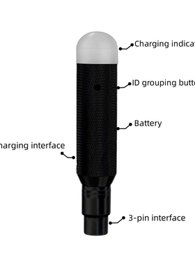 新款 2.4G 无线DMX512发射器 舞台灯接收器 DMX512灯具收发器黑色