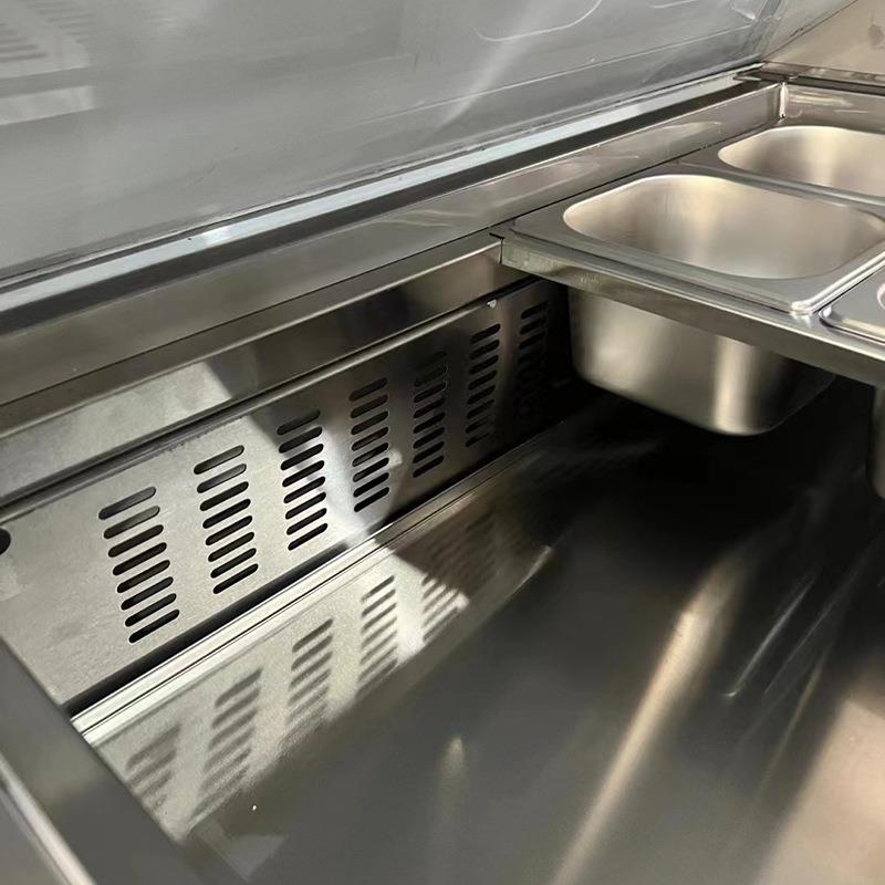 风冷沙拉台厨房商用设备开槽披萨冷藏冰箱不锈钢工作台保鲜冰柜