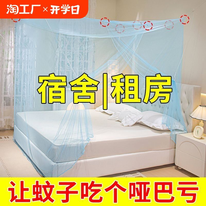 老式蚊帐家用卧室普通防蚊文帐传统农村1.8米大床帐子无支架通用
