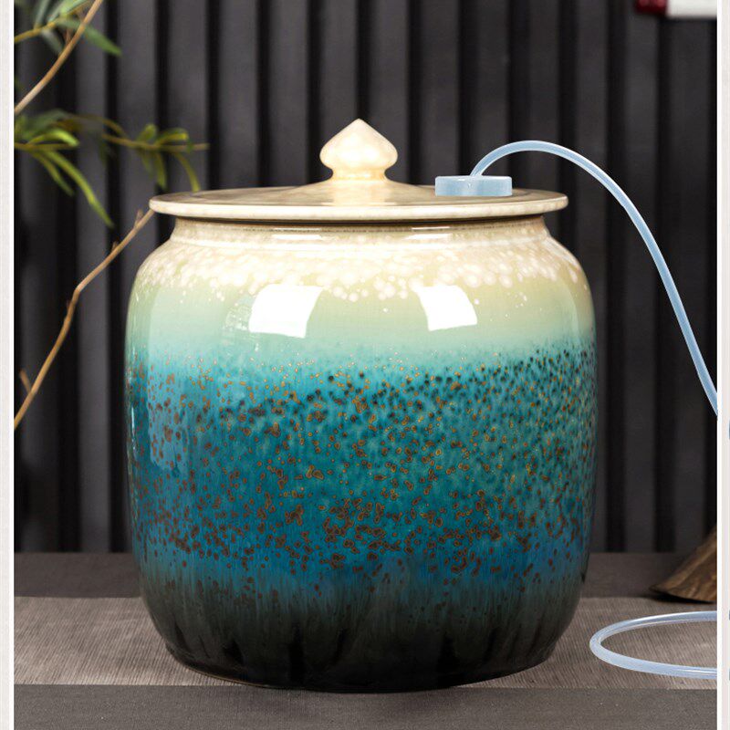 陶瓷水桶茶台专用水缸自动上水工夫茶纯净水饮水桶替代塑料水桶