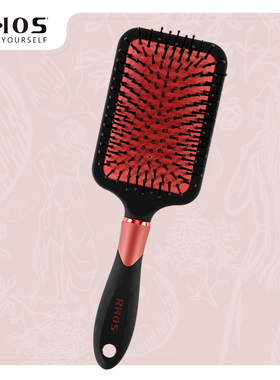 RHOS红色结婚梳子一对套装气垫梳子礼盒礼物防脱发气囊按摩梳头皮