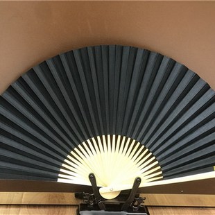 手工扇/荣昌折扇/8-10寸平夹黑白色自创扇/全手工/送礼佳品