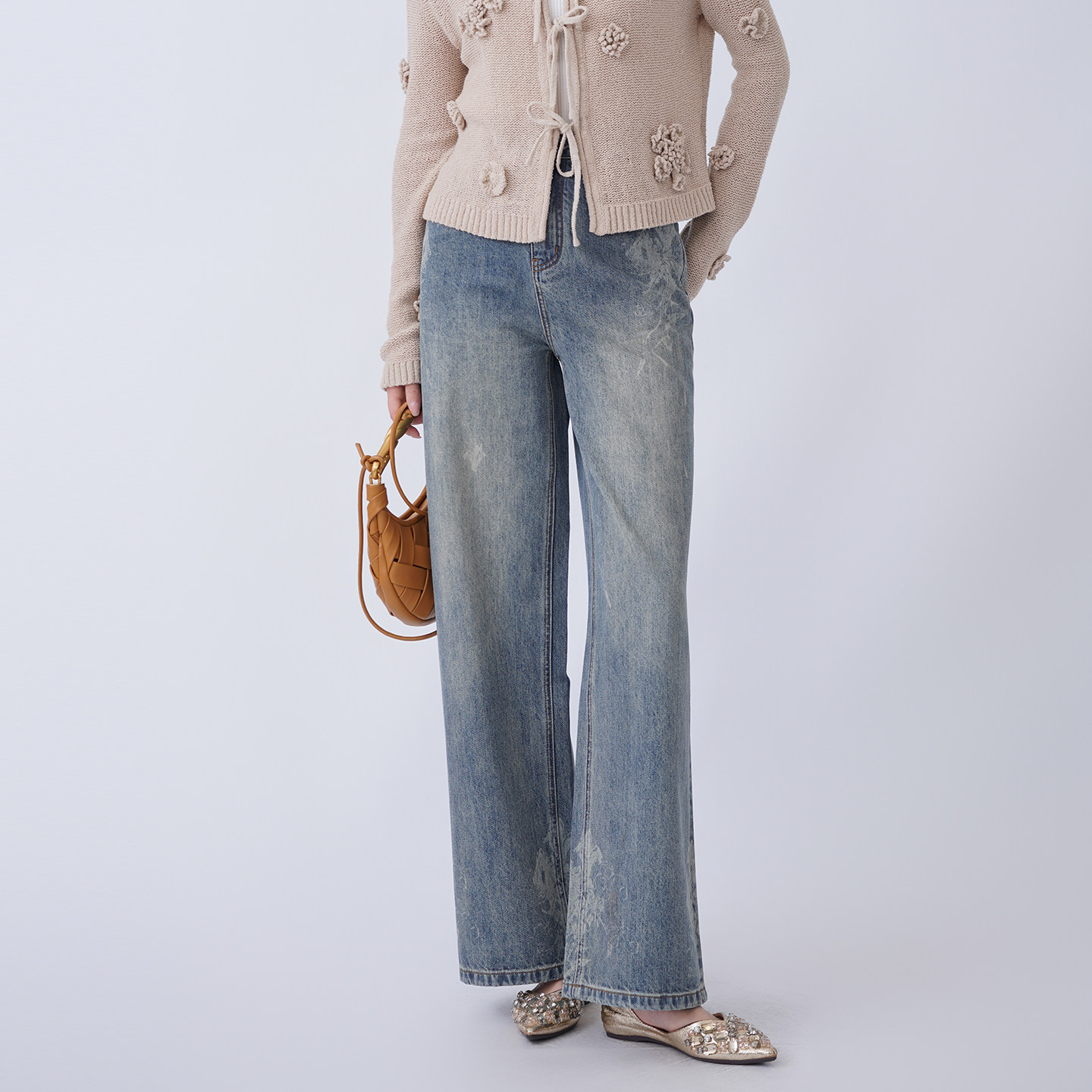 蜜澳牛仔裤2026春季穿搭时尚复古小个子直筒裤小众长裤子女