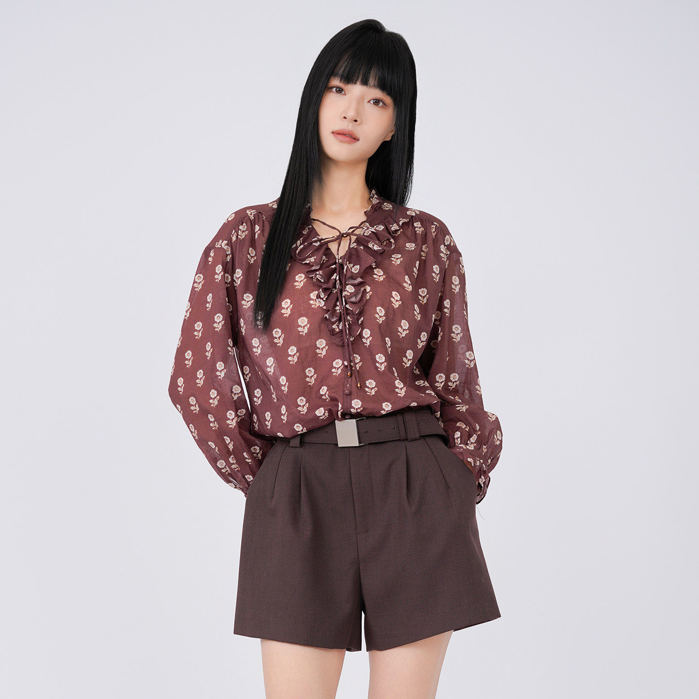 蜜澳长袖衬衫2026春季新款时尚百搭显瘦气质休闲小众上衣小衫女