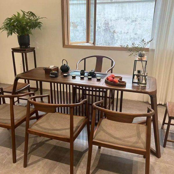 新中式黑胡桃木茶桌2024新款高端小型泡茶桌客厅家用禅意实木茶台,住宅家具,家用茶台/茶桌,淘宝优惠券,粉丝福利购,淘宝优惠卷