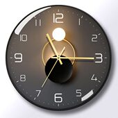 现代时尚 光影艺术静音客厅挂钟网红个性 石英钟简约轻奢挂表钟表